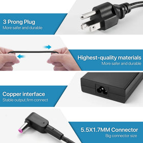 LVYATUO charger with included power cord ready out of the box for quick setup