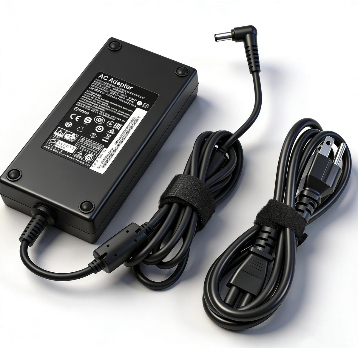 LVYATUO front view of 180W adapter showing labels and ports for reliable power
