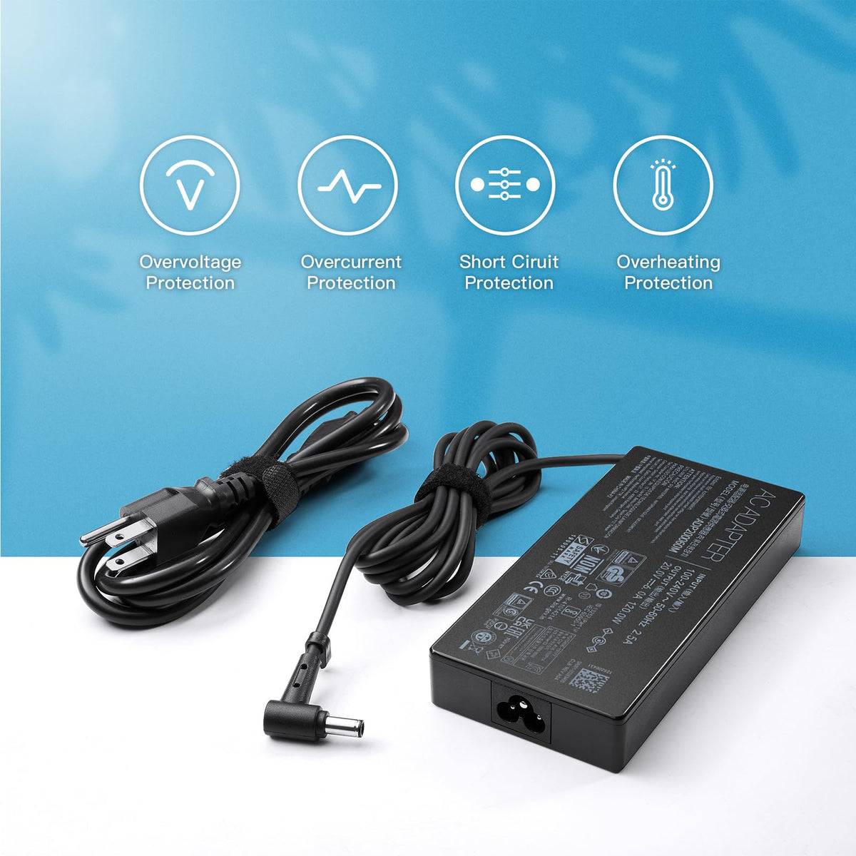 LVYATUO detachable power cord with brick ready to pack for travel convenience