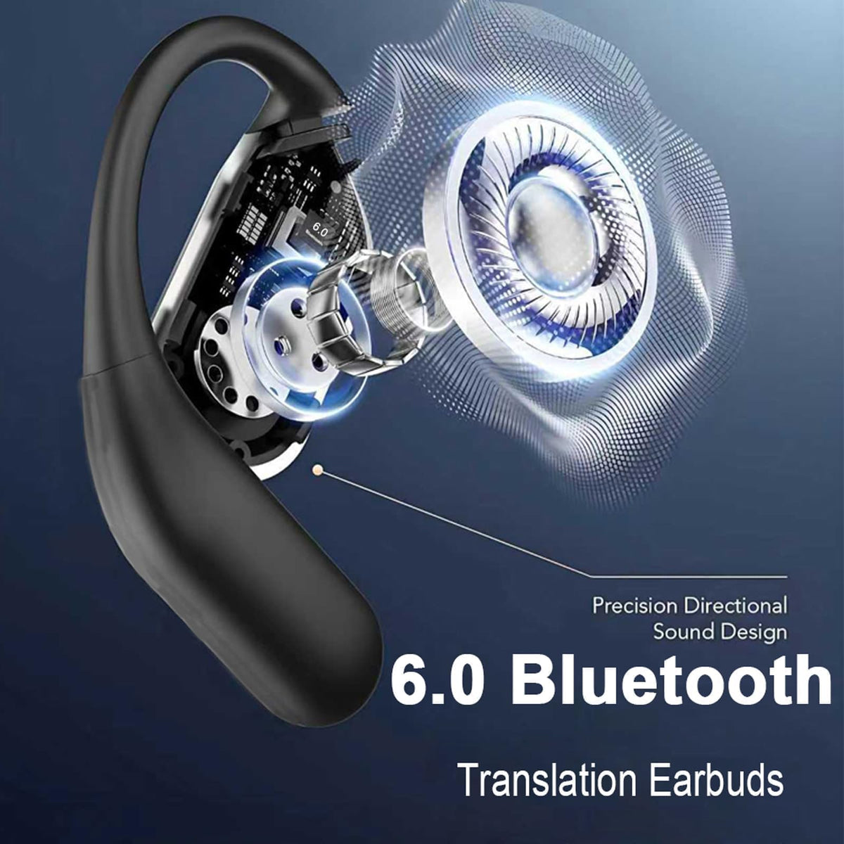 LVYEZHI secure ear-hook design keeps buds in place during intense training.