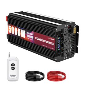 LVYUAN 5000W inverter front panel with LCD display for real-time monitoring.
