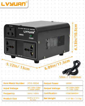 LVYUAN next to a laptop for scale, compact transformer for home use