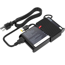 Lwuqen 230W adapter front view showing durable housing and ventilation for reliable cooling