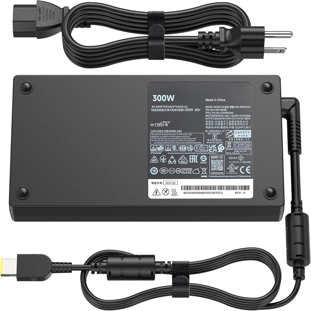 Lwuqen 300W front view showing compact power brick and ports for reliable charging