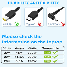 Lwuqen power brick label with specifications visible for safe voltage matching