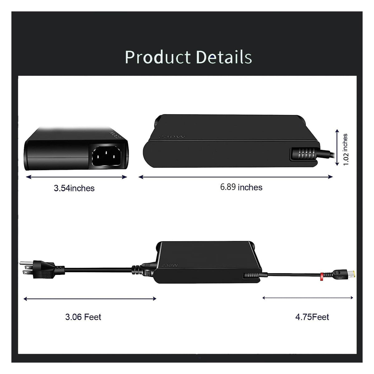 Lwuqen packaged adapter with power cord and documentation for ready out-of-box use