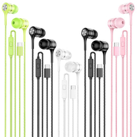 LWZCAM USB-C Earbuds 5-pack front view, universal Type-C compatibility