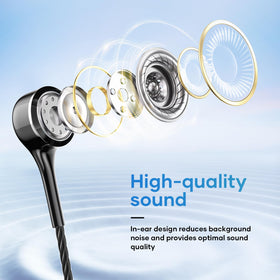 LWZCAM USB-C Earbuds with built-in mic and remote for calls