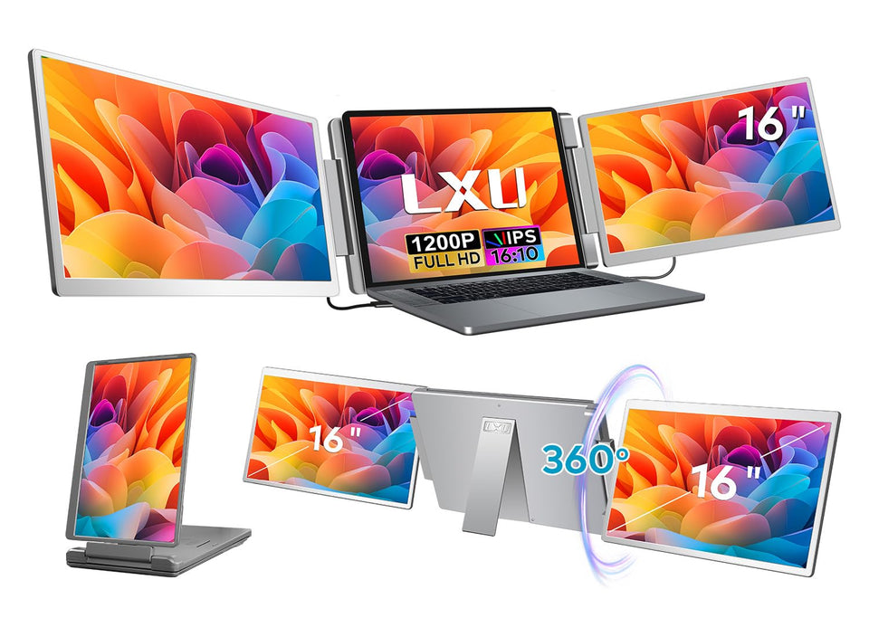 LXU 16-inch laptop screen extender expands workspace for on-the-go productivity