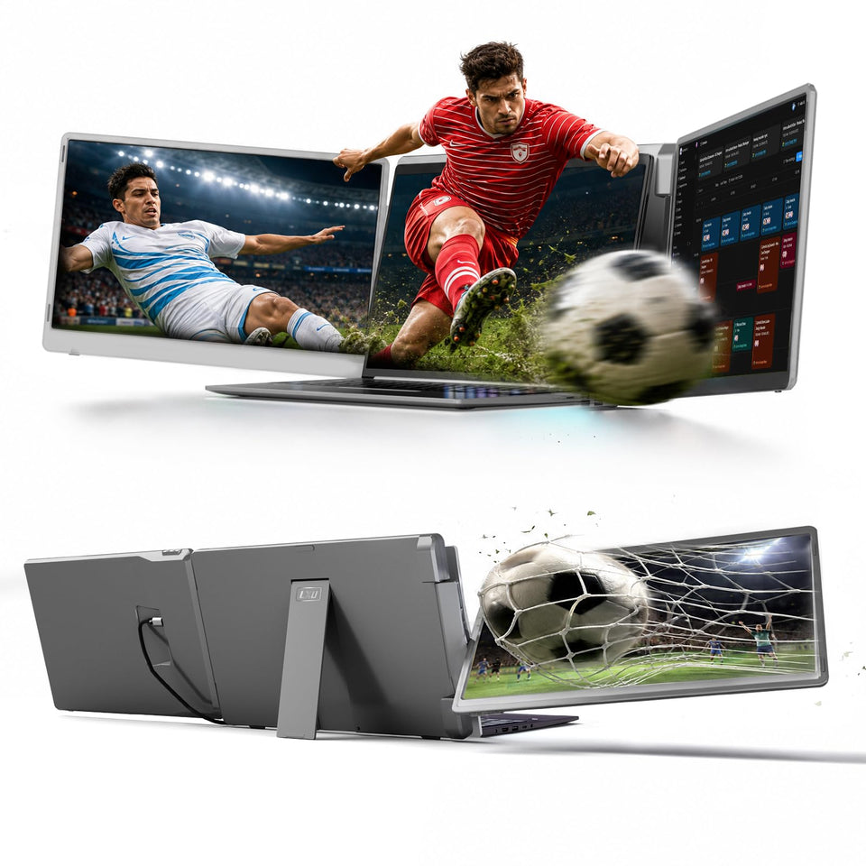 LXU laptop screen extender with 15.6-inch FHD display enhances multitasking on the go