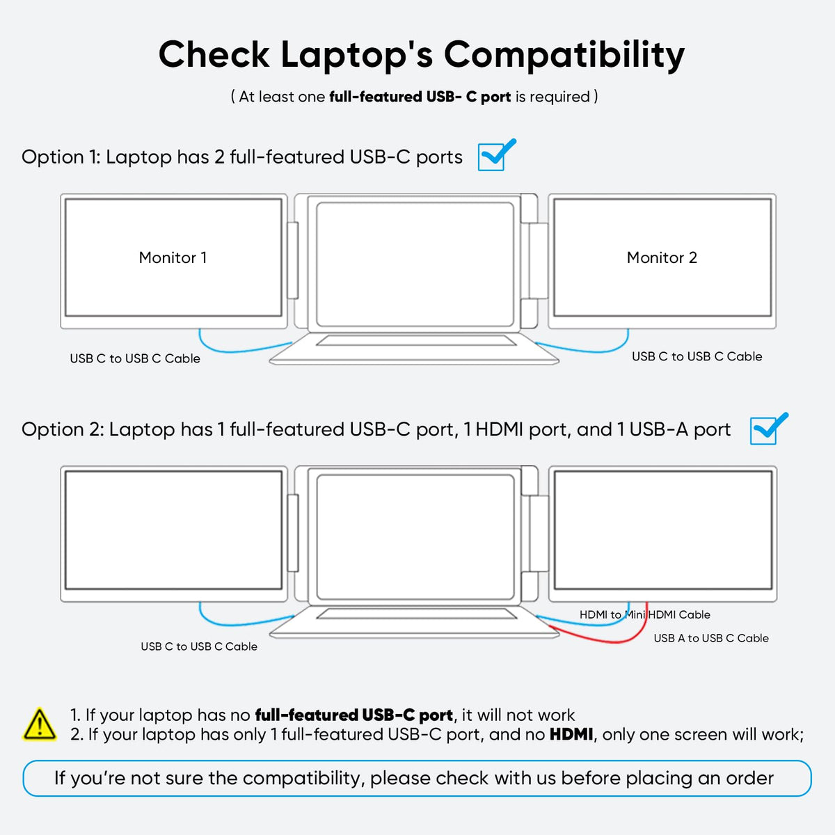 LXU portable monitor with aluminum stand provides stable desk setup