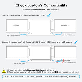 LXU portable monitor with aluminum stand provides stable desk setup