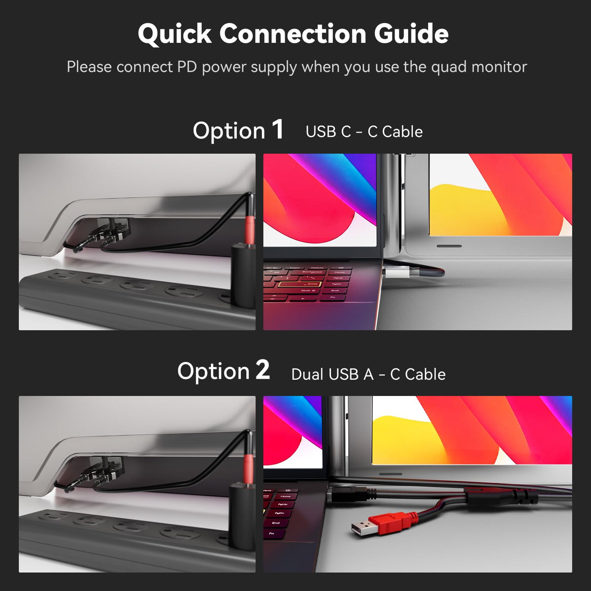 LXU S788 four-screen desk setup enabling parallel tasks