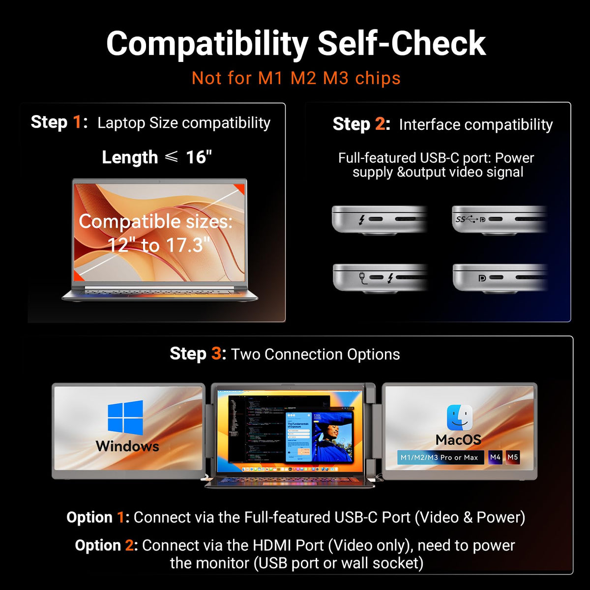 LXU right screen with 205-degree adjustability for flexible viewing angles