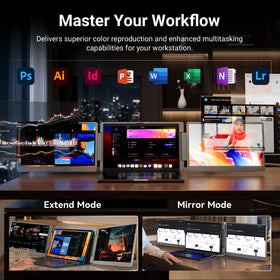 LXU triple-monitor portable setup enables seamless productivity anywhere