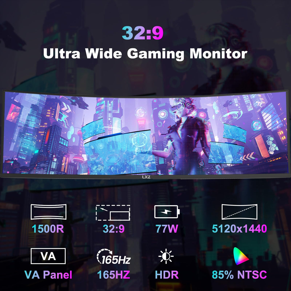 LXZ 165Hz and 1ms MPRT provide smooth, responsive gameplay.