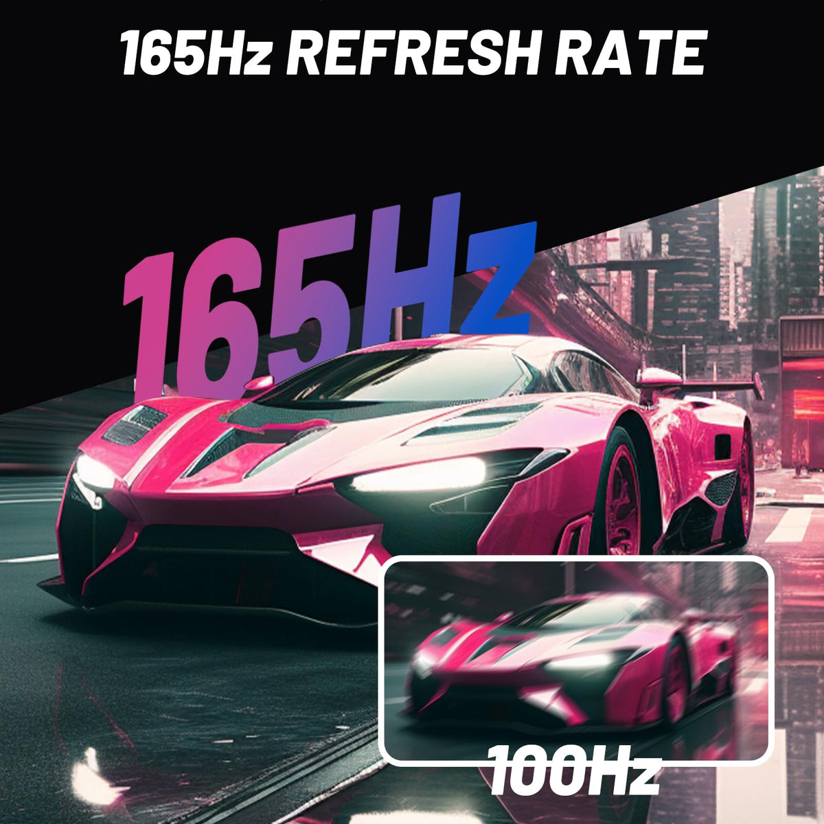 LXZ 165Hz refresh rate enables smooth, tear-free gaming experiences.