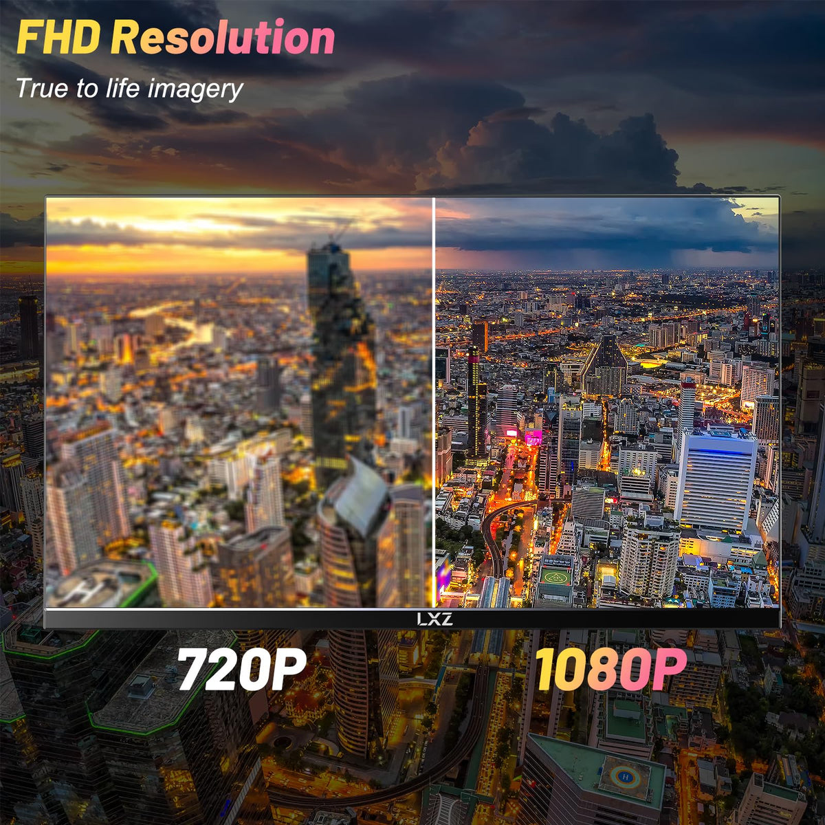 LXZ 200Hz gaming monitor reduces motion blur for smoother gameplay.