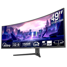 LXZ 49.5-inch curved monitor offers immersive gaming with a dramatic curvature.