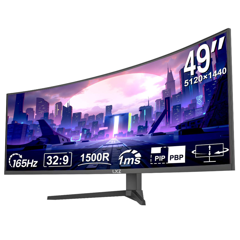 LXZ 49.5-inch curved monitor offers immersive gaming with a dramatic curvature.
