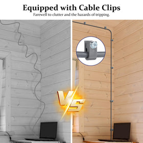 LYANSO cable clips tidy coax runs for a safer, cleaner installation.