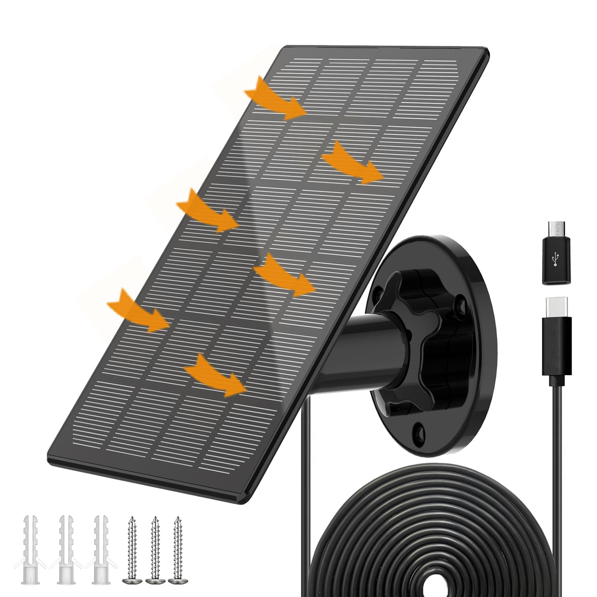 Lybuorze panel positioned to maximize direct sunlight for best performance.