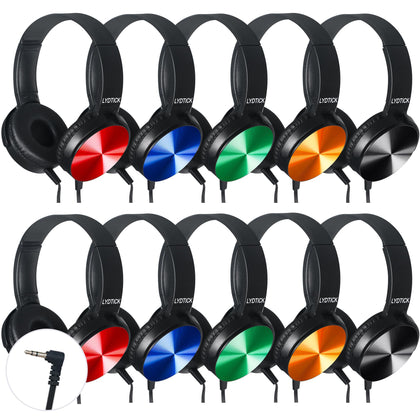 LYDTICK front packaging shows ten multicolor headsets and value bundle