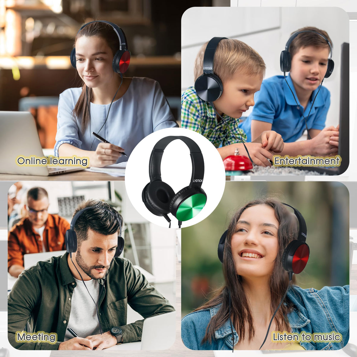 LYDTICK headset held in hand demonstrating lightweight size