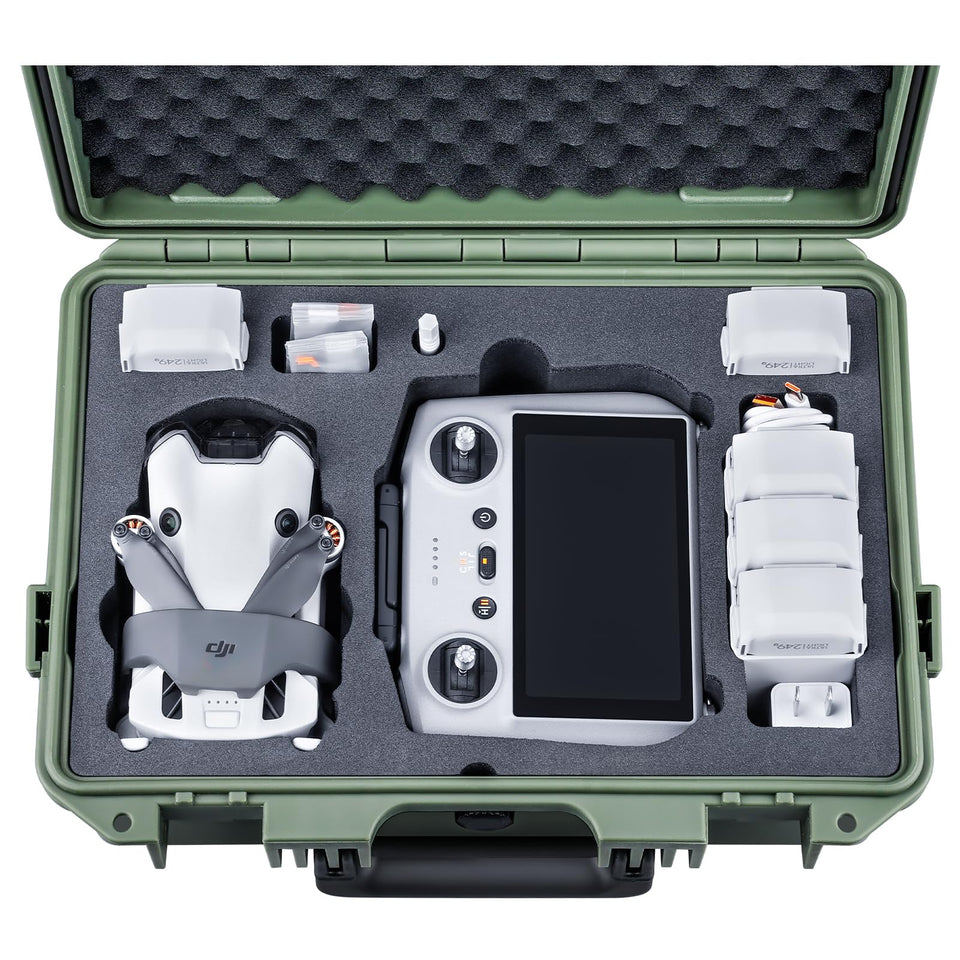 Lykus Titan MM410 front closed showing durable green shell and secure latches for travel protection