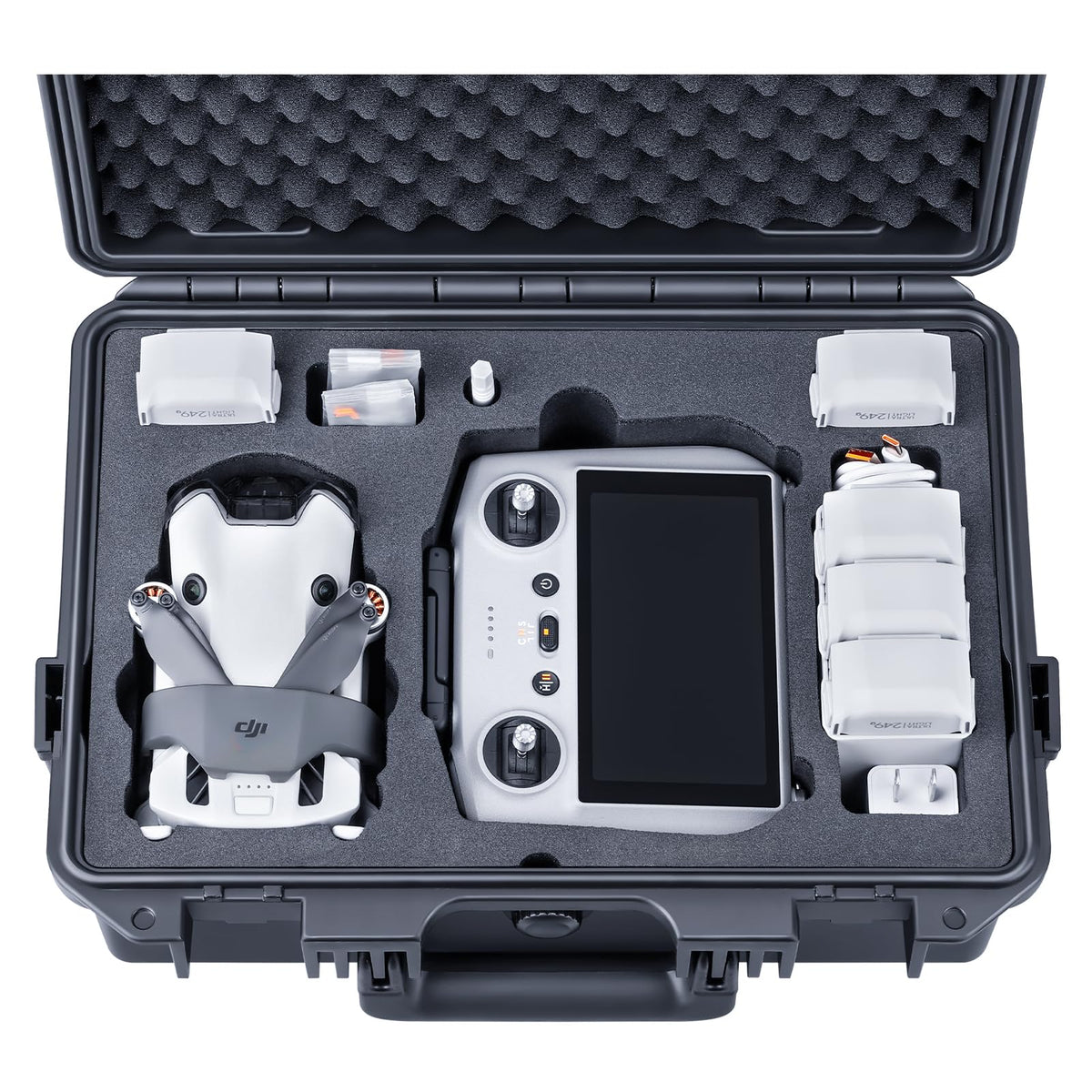 Lykus case front packed view showing neat gear storage and quick access