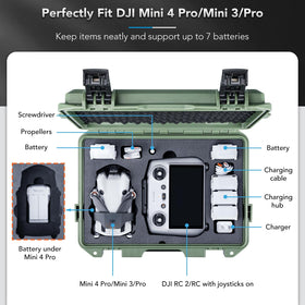 Lykus Titan MM410 interior foam overview showing tailored cutouts and organized protection for drone gear
