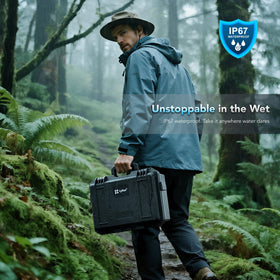 Lykus Titan MM510 inside travel backpack in field-ready lifestyle showing portability