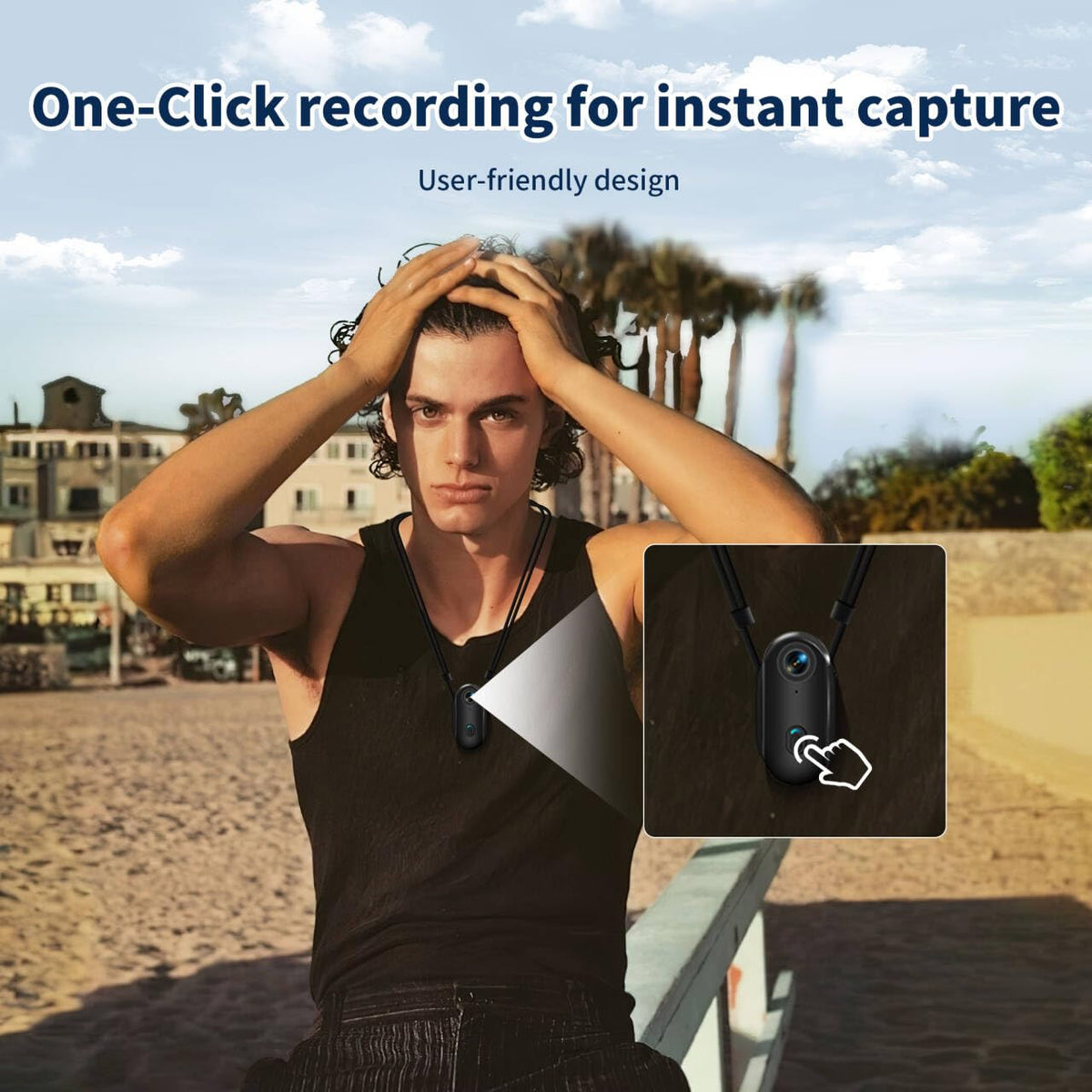 Lyranth compact cam ideal for travel, work, fishing footage.