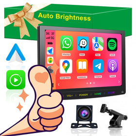 LYTDZ-CA 7-inch display front view highlighting wireless CarPlay and Android Auto support