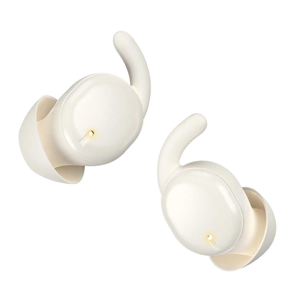 Lytmi CozySnug C1 front view showing compact earbuds and case for bedside convenience