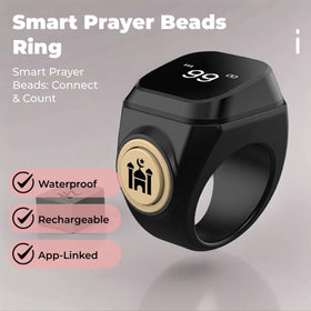 LYZHQHT tasbih ring with bluetooth sync for seamless app tracking.