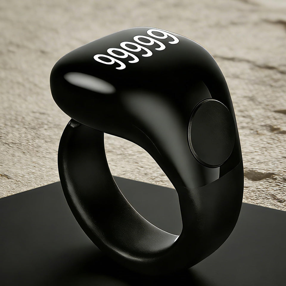LYZHQHT Smart Tasbih Ring with Azan reminder helps stay on track during prayers.