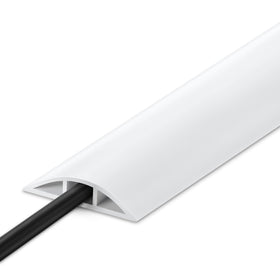 LZEOY 10ft floor cord cover in white hides cables neatly across floors