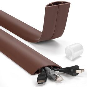 LZEOY 4ft cord hider floor conceals cables along the floor for a tidy look.