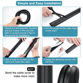 LZEOY cord cover cleaning surface enables quick sweeping under