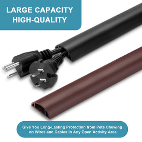 LZEOY floor cable channel protects wires in living rooms and offices, minimizing clutter.