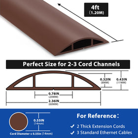LZEOY floor cable concealer with adhesive base for secure mounting on floors.