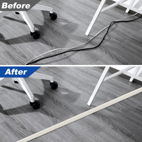 LZEOY floor cord cover with adhesive tape offers secure, dust-free installation.