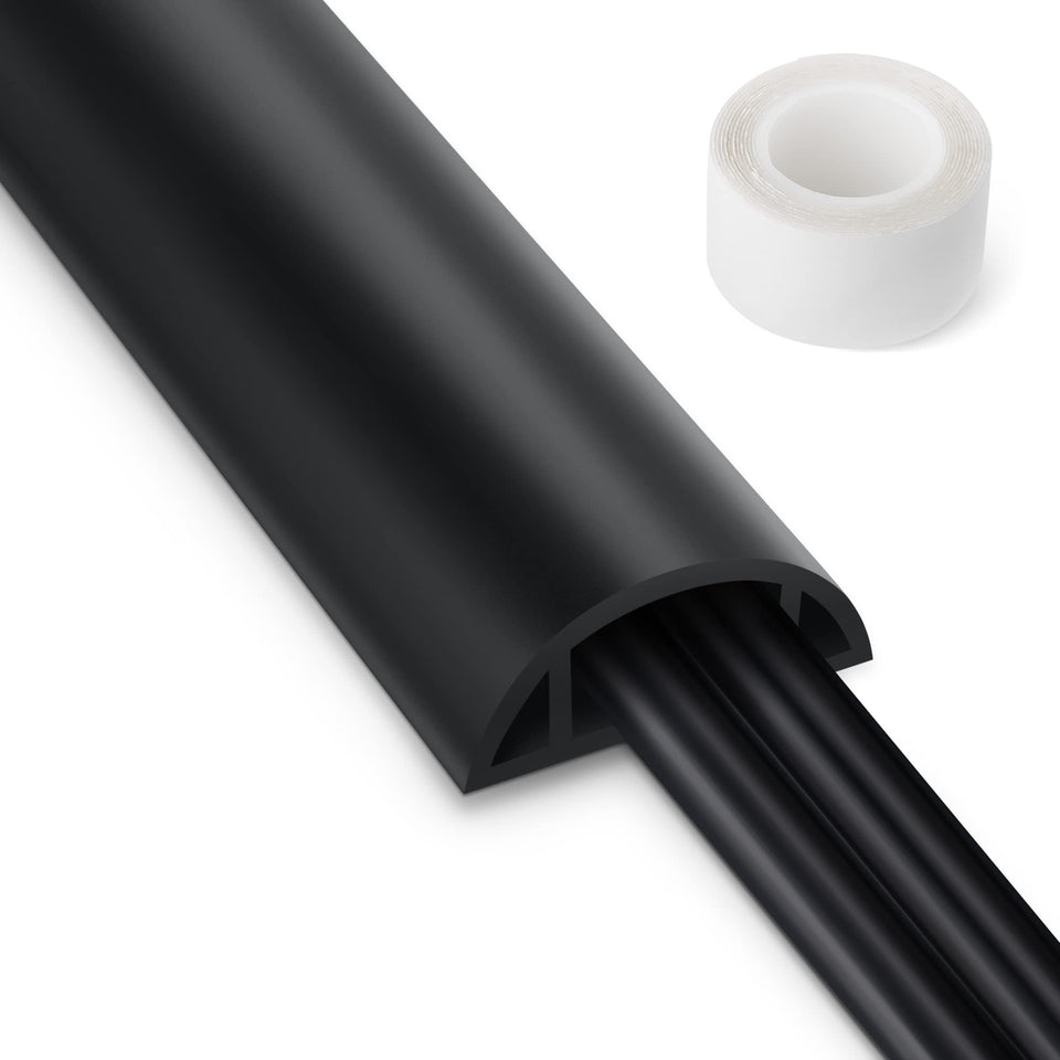 LZEOY floor cord cover keeps cables tidy and reduces trip hazards.