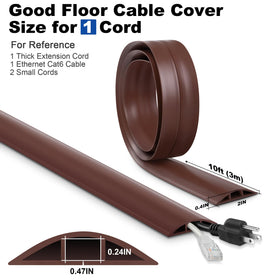 LZEOY floor cord cover with a low-profile surface supports easy cleaning.