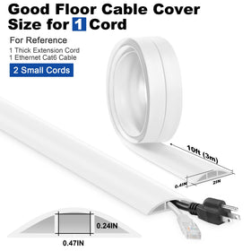 LZEOY floor cord cover with low-profile design blends with flooring and reduces trip hazards