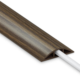 LZEOY Misty Brown Wood Cord Hider 4ft conceals cables safely on floors