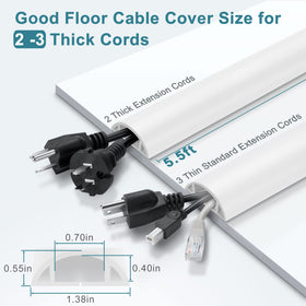 LZEOY soft PVC cord cover closeup shows flexible protection for cords