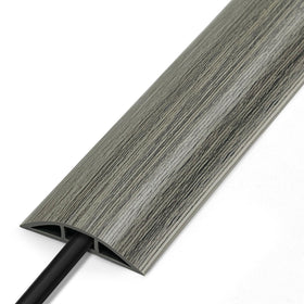 LZEOY Wood Grey Cord Hider 4ft left view conceals cables and reduces tripping risk