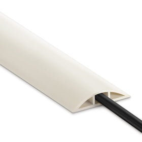LZEOY 4ft beige cord floor cover protecting cables on the floor with a neat, low-profile appearance